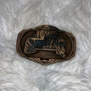 Iowa state fair belt buckle vintage 1984 Western cowboy cowgirl rodeo ranch